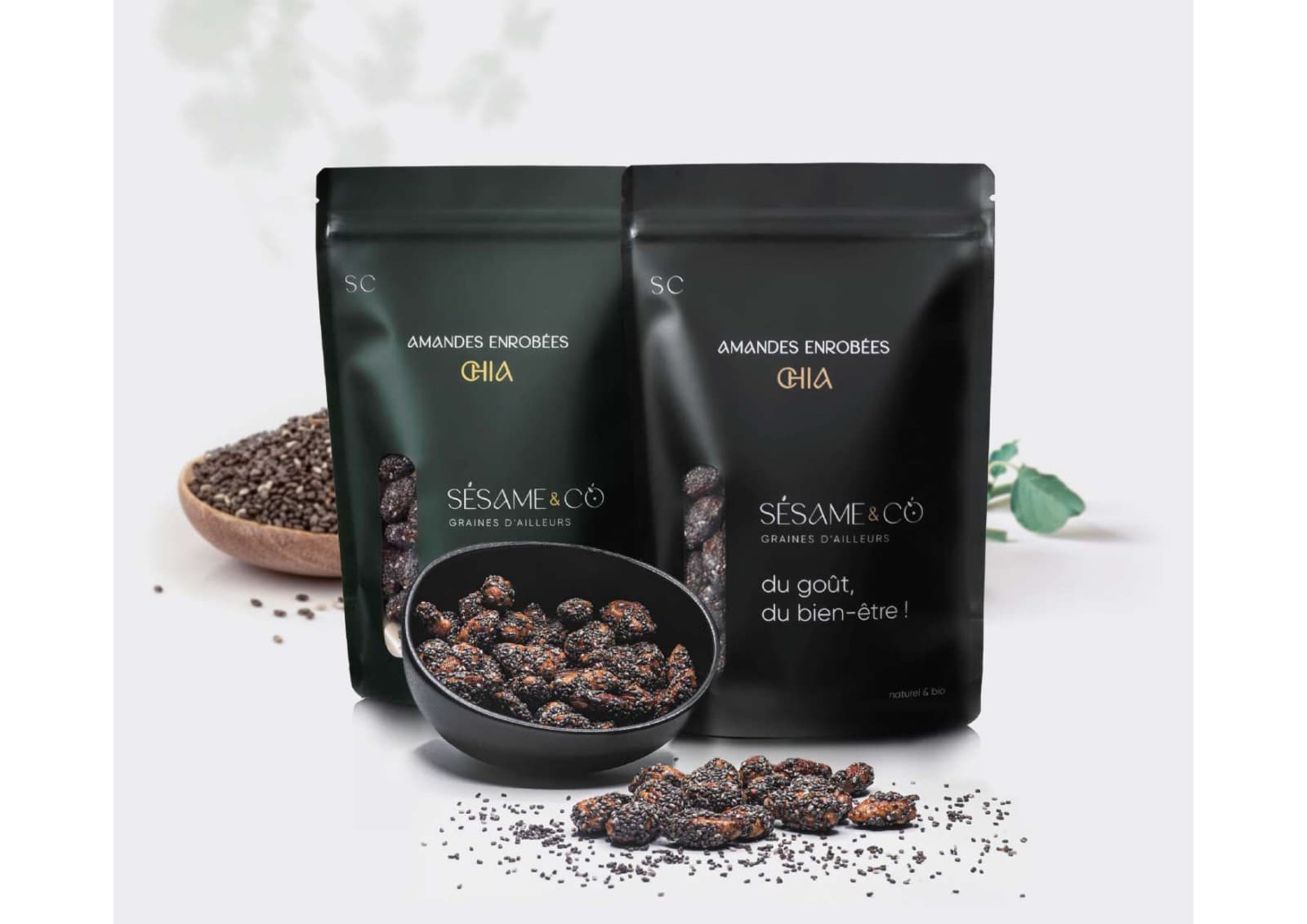 Amandes enrobees Chia