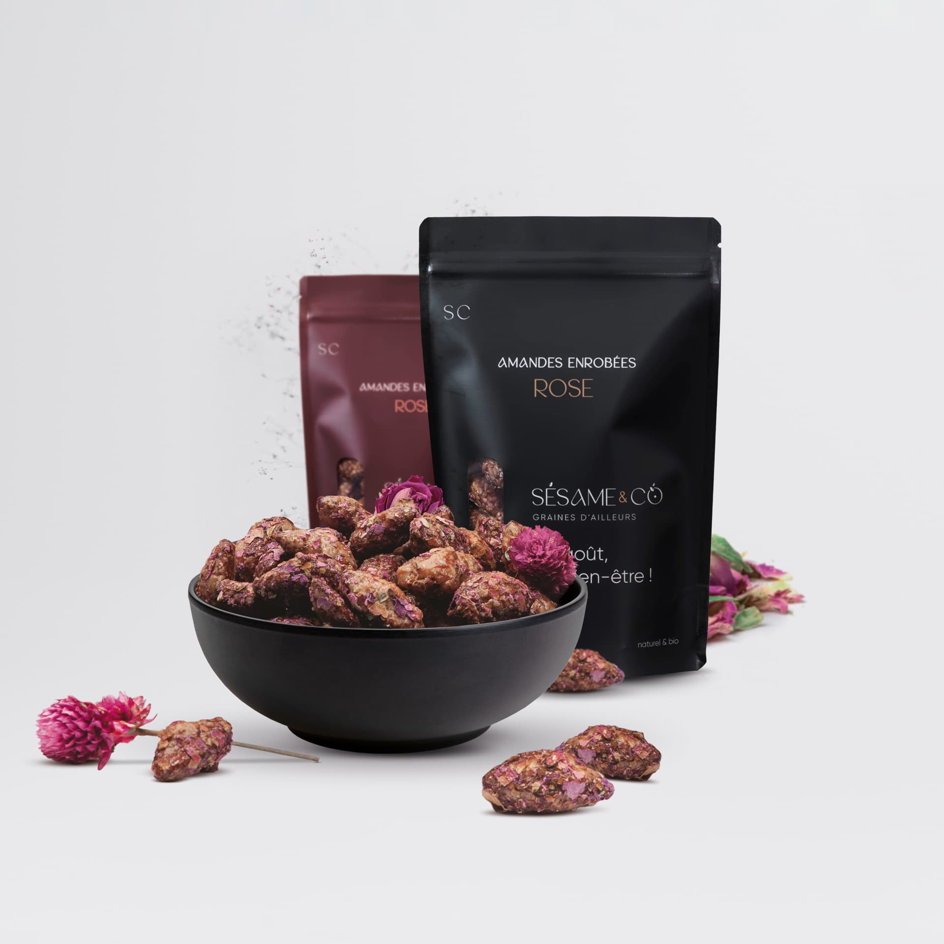 Amandes enrobees Rose